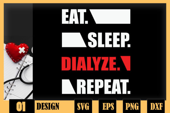 A Designer's Review of the Eat Sleep Dialyze Repeat Embroidery
