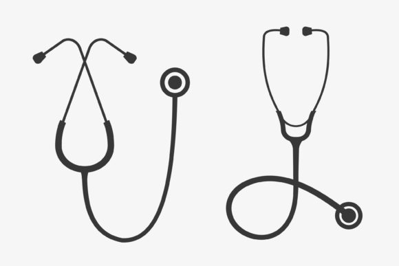 A Medical Stethoscope Icon for Real Embroidery Projects