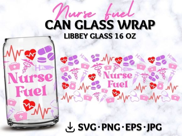 Nurse Fuel Libbey Can Glass Embroidery Design Review